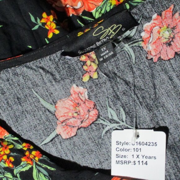 Suzanne Betro NWT Floral Dress Womens Plus Size 1x CottageCore BoHo Peasant Fall - Picture 4 of 14